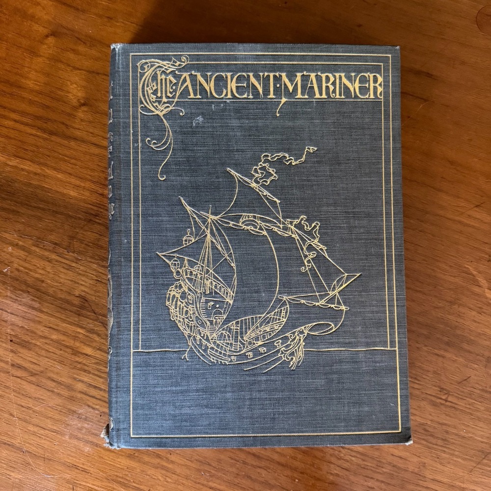 Rare 1910 Willy Pogany Ancient Mariner - COMPLETE 20 Plates  Art Nouveau Binding